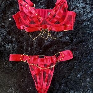 Honey birdette INDRIA RED set damaged bra